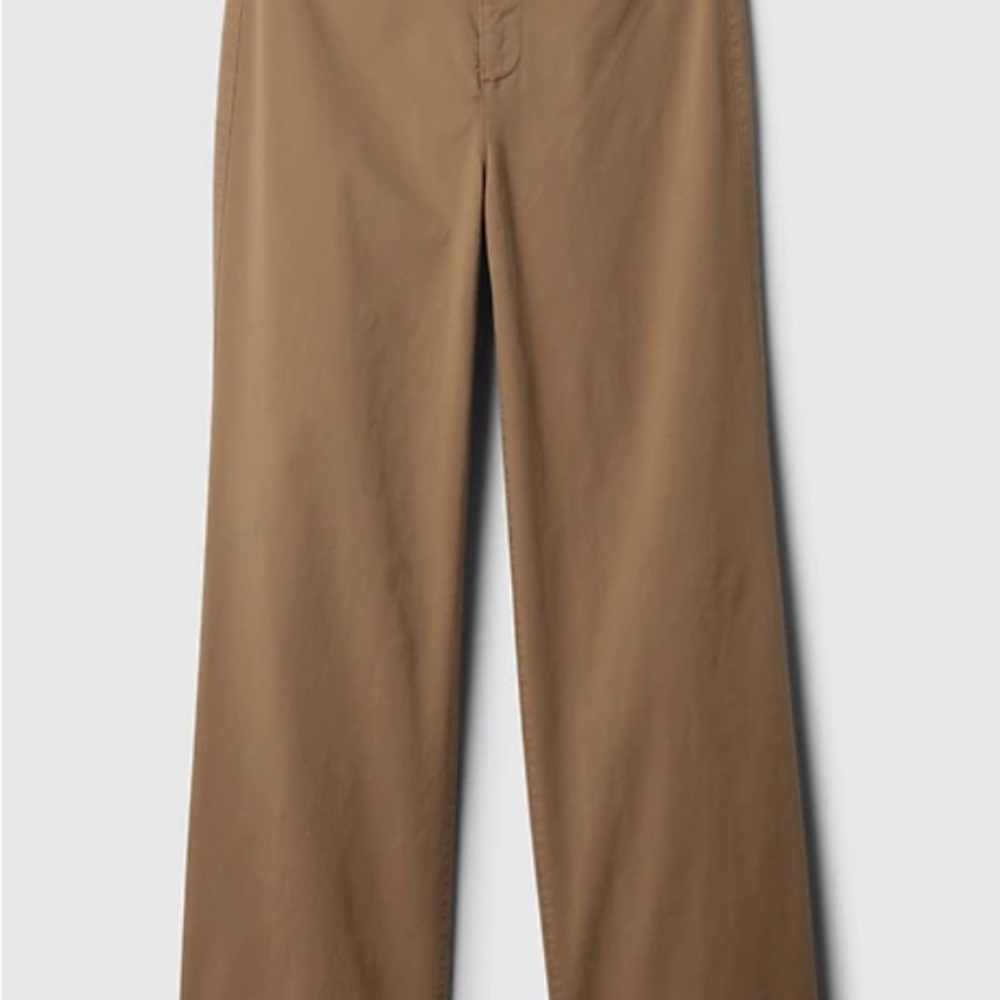 Gap High Stride Wide-Leg Ankle Khakis Womens 8